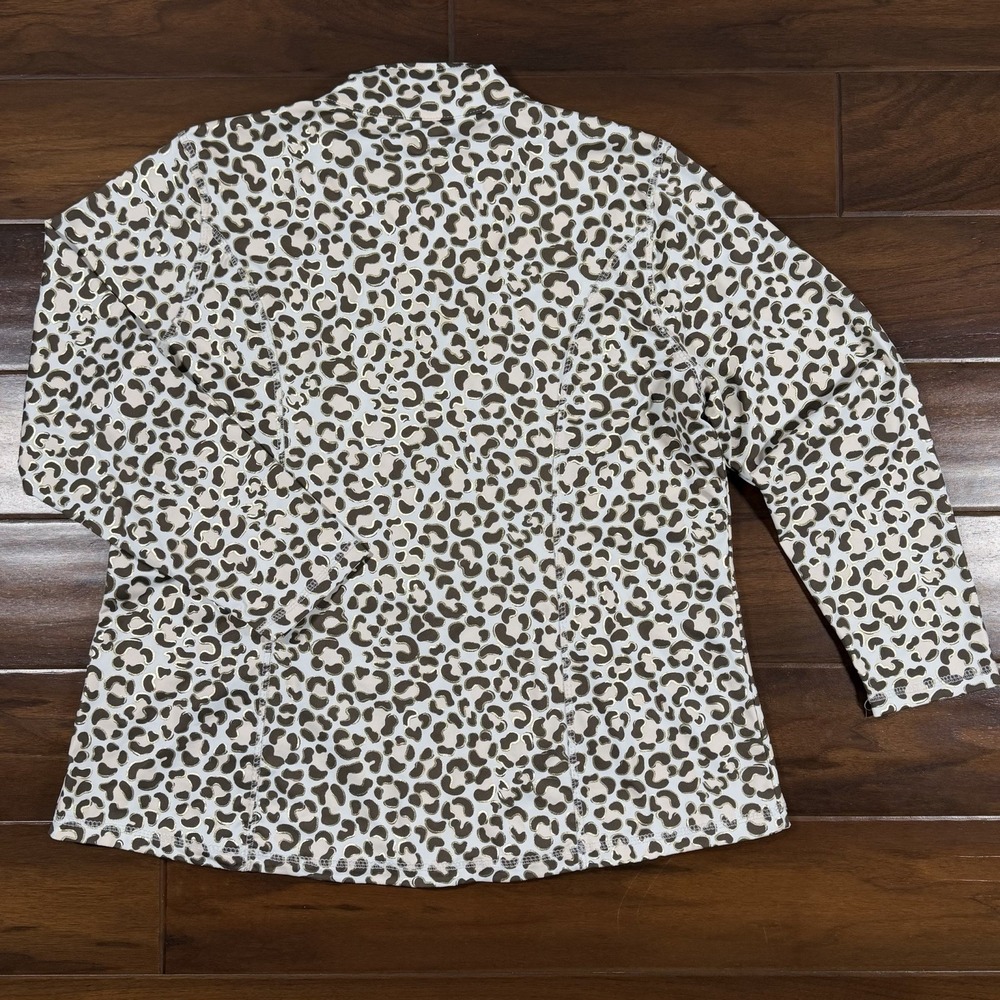 Lulu-B Lulu B Women's Size XL Leopard Animal Print Zip Up Jacket - Picture 8 of 9
